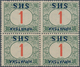 Jugoslawien - Portomarken: 1918, SHS Overprints, Specialised Assortment Of 20 Stamps, Showing Invert - Postage Due