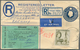 Malta - Ganzsachen: 1956/1958, Group Of Ten Uprated Registered Stationery Envelopes 6c. Blue, Sent T - Malte