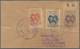 Mittellitauen: 1920/1922, Lot Of Six Covers/cards Bearing Adhesives Incl. Registered Letter, Insured - Lituanie