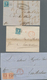 Niederlande: 1860/1864, Lof Of Eleven Lettersheets/large Fragments Bearing Frankings Of 1st Issue 5c - Andere & Zonder Classificatie