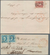 Niederlande: 1860/1864, Lof Of Eleven Lettersheets/large Fragments Bearing Frankings Of 1st Issue 5c - Andere & Zonder Classificatie