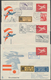 Österreich: 1955/1987 (ca.), Gemischte Sammlung Auf Blankoseiten Aufgezogen Mit über 30 Flugpostbele - Colecciones