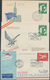 Österreich: 1955/1987 (ca.), Gemischte Sammlung Auf Blankoseiten Aufgezogen Mit über 30 Flugpostbele - Sammlungen