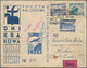 Polen: 1935/1936, BALLOON MAIL, Lot Of Five Entires (four Covers And One Upratd Stationery Cards), V - Briefe U. Dokumente