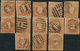 Portugal: 1866, Luis I. "Fita Curva" 80 R. Orange, Lot Of 41 Used Copies, Many With A Good Margin An - Autres & Non Classés