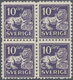 Schweden: 1925/1934, Standing Lion 10öre Violet In Six Different Types And In Different Quantities I - Lettres & Documents