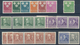 Schweden: 1938/1939, Seven Complete Year Sets 1938 And Six Sets 1939 (only Mi. No. 272 Dr Missing) M - Lettres & Documents