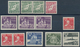 Schweden: 1940/1945, Complete Year Sets Mint Never Hinged: 1940 - 23 Sets, 1941 - 7 Sets, 1943 - 30 - Storia Postale