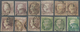 Spanien: 1852, Used Lot Of 20 Stamps Incl. Two Blocks Of Four And One Pair, Enclosed Is One Certific - Storia Postale