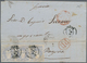 Spanien: 1868/1876, Five Folded Letters All Franked To France. One Letter With "T" Mark For Underpai - Lettres & Documents