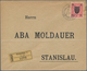 Westukraine: 1919, Lot Von 5 Eingeschriebenen Lokalbriefen STANISLAU Mit Unterschiedlichen Frankatur - Ukraine