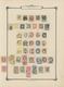 Delcampe - Europa: 1850/1930 (ca),2 Großformatige,alte Permanent Alben (ca 37x39 Cm, Klemmbinder)mit Umfangreic - Sonstige - Europa