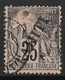 TAHITI : ALPHEE DUBOIS 25c NOIR S/ ROSE N° 15 OBLITERATION LEGERE - COTE 80 € - Used Stamps