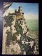 San Marino: La Rocca Sul Dirupo. Cartolina B/n Acquerellato FG Vg 1953 (tassata) - San Marino