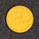 Jeton De Caddie Coup De Pouce Plastique Dos Uni Jaune - Trolley Token/Shopping Trolley Chip