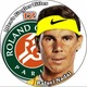 Pin Rafael Nadal Rolland Garros 12 Men's Singles Titles - Tenis