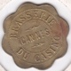 06. Alpes Maritimes. Cannes. Brasserie Du Casino 75 Centimes , En Laiton Rond Lobé - Monedas / De Necesidad