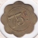 06. Alpes Maritimes. Cannes. Brasserie Du Casino 75 Centimes , En Laiton Rond Lobé - Monedas / De Necesidad