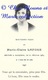 MARIE CLAIRE LAFORE - AVIS DE DECES 1964 MARQUEIN AUDE A 19 ANS - Images Religieuses