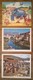 Lot De 3 Puzzles Publicitaires LUSTUCRU Chèque Chic / Ferme , Villages De Mostar Et Pisac + Enveloppe 1983 - Puzzles