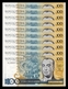Brasil Lot Bundle 10 Banknotes 100 Cruzados 1986-1988 Pick 211b Sign 24 SC- AUNC - Brasil