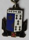 Rare Ancien Porte Clefs émaillé Hôpital Militaire Maritime De Brest HMB Augis Blason Hermines Bretagne - Other & Unclassified