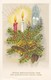AK Frohe Weihnachten Und Glückliches Neues Jahr - Tanne Kerzen Glocken Tannenzapfen Kirchenfenster (41730) - Other & Unclassified