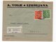 1933 KINGDOM OF YUGOSLAVIA, SLOVENIA, LJUBLJANA TO KRANJ, REGISTERED LETTER, A. VOLK - Covers & Documents