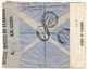 Eritrea-Palestine, 1944 WWII M.E.F / MEF Double Censored, 2/6 Shilling, High Value Registered Cover I - Eritrea