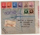 Eritrea-Palestine, 1943 WWII M.E.F / MEF Double Censored, 8 Stamps, High Value Registered Cover II - Eritrea