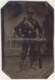 FERROTYPE  PHOTO MILITAIRE ALLEMAND UNIFORME FUSIL CASQUE - Guerre, Militaire