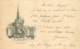 CARTE PRECURSEUR PARIS EGLISE SAINT LAURENT DATEE 1898 TIMBRE TYPE SAGE - Churches