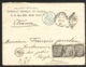 Enveloppe De New York Taxée à L'arrivée à L'Aigle Orne-Cachet Bleu Paris Etranger - 1877-1920: Période Semi Moderne
