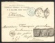 Enveloppe De New York Taxée à L'arrivée à L'Aigle Orne-Cachet Bleu Paris Etranger - 1877-1920: Semi Modern Period