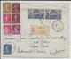 1938 - ENVELOPPE RECOMMANDEE De PARIS => SIDMOUTH (ANGLETERRE) - 1921-1960: Période Moderne