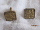 Ethiopie: Boutons De Manchette / Cuff Links Lion De Judah - Fancy Sony - Buttons