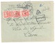 LAON Aisne Lettre NON Affranchie Adressée IMPOTS Taxe REFUSE Rebuts PARIS Ob 1952 10 Fgerbe Orange Yv T 86 - 1859-1959 Lettres & Documents