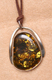 Bijoux-pendentif-36-ambre Et Argent - Pendentifs
