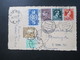 Belgien 1955 AK Liege Mit 6 Marken Nach Hamburg über Köln 11 Bahnpostamt 10 (Hbhf) Und In Hamburg Weitergeleitet! - Storia Postale