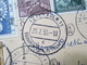 Belgien 1955 AK Liege Mit 6 Marken Nach Hamburg über Köln 11 Bahnpostamt 10 (Hbhf) Und In Hamburg Weitergeleitet! - Lettres & Documents