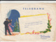 TELEGRAPH, COUPLE DANCING, CHRISTMAS TREE, MISTLETOE, TELEGRAMME, 1959, ROMANIA - Télégraphes