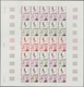 Französisch-Polynesien: 1958/1978, IMPERFORATE COLOUR PROOFS, MNH Collection Of 28 Complete Sheets ( - Nuevos