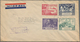 Delcampe - Malaiische Staaten - Sarawak: 1929/48, Covers (5) Mostly Airmail To UK/USA, FDC 1947/53 (5) Inc. 1 C - Otros & Sin Clasificación