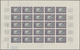 Marokko: 1949/1956, IMPERFORATE COLOUR PROOFS, MNH Assortment Of Seven Complete Sheets (=175 Proofs) - Cartas & Documentos