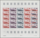 Neukaledonien: 1969/1975, IMPERFORATE COLOUR PROOFS, MNH Collection Of 58 Complete Sheets (=1.405 Pr - Ongebruikt