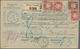 Delcampe - Bayern - Paketkarten: 1895/1918, Partie Von Acht Auslandspaketkarten (fünfmal Schweiz, Zweimal Türke - Otros & Sin Clasificación