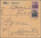 Deutsche Besetzung I. WK: Deutsche Post In Polen: 1918, 1918, Fünf Paketkarten-Stammteile Je Mit Mis - Ocupación 1914 – 18