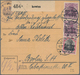 Deutsche Besetzung I. WK: Deutsche Post In Polen: 1918, Fünf Paketkarten-Stammteile Je Mit Mischfran - Ocupación 1914 – 18