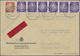 DDR: 1951/90 Ca. 40 Belege, Briefe, Einschreiben, Eilpost, Bahnpost, Dienstpost, ZKD, Einmal Eine Mi - Colecciones