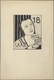 Saarland (1947/56): 1950 (ca.), August Clüsserath (1899-1966), Vier S/w-Entwürfe Im Format 10,2:12,7 - Nuevos